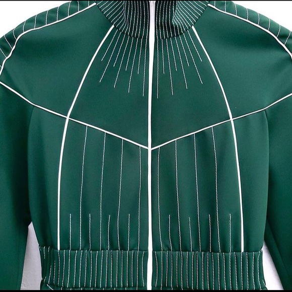 SOLD NWT Valentino Green Zipper Dress 2 - Picture 7 of 16